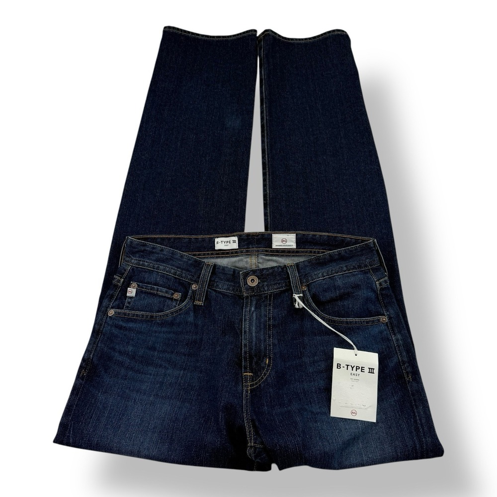 AG Adriano Goldschmied‎ B-Type III Jeans 30x33 Blue Cotton Polyurethane NWT USA